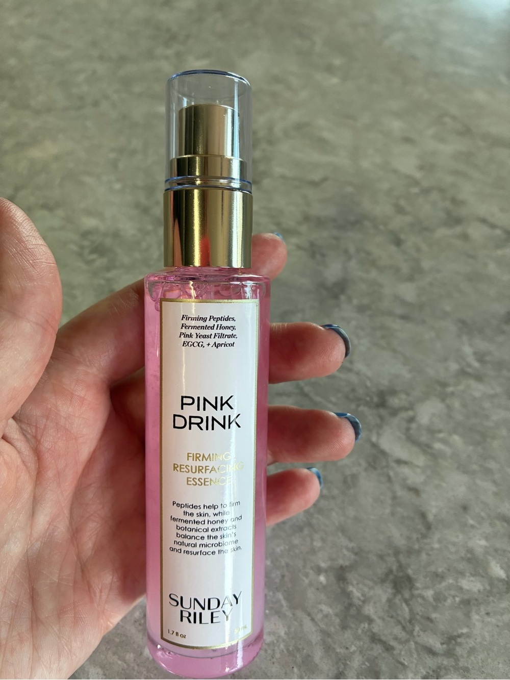 Sunday Riley Pink Drink Firming Resurfacing Essence – Pink & Silver Bottle - Picture 2 of 4